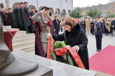 Сиљановска Давкова на чествувањето на 153. роденден на Гоце Делчев во Штип